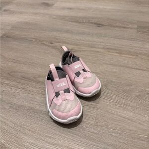 Nike Little Kids Pink and Cream Slip-On Sneakers